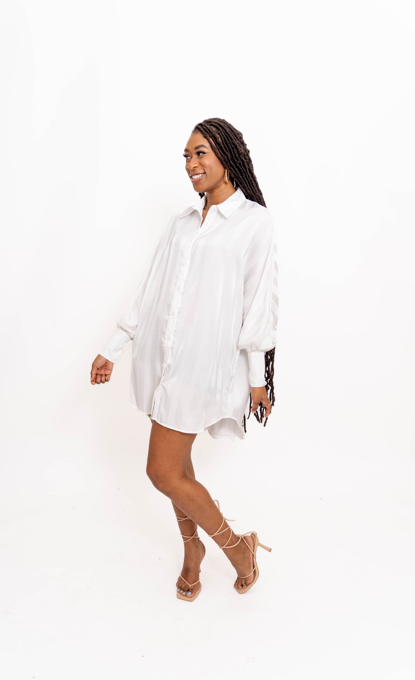 Day to Night Long Sleeve Shirt Dress