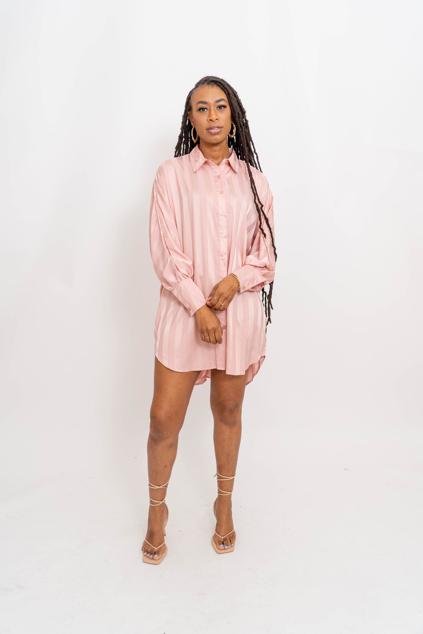Day to Night Long Sleeve Shirt Dress